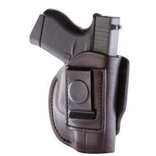 1791 Gunleather 4 Way WH-2 Multi-Fit IWB/OWB Concealment Holster for .380 ACP Semi Auto Models Right Hand Draw Leather Signature Brown