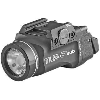 Streamlight TLR-7 Sub Ultra Compact Tactical Gun Light for Glock 43X/48 MOS and for Glock 43X/48 500 Lumens Aluminum Housing Matte Black