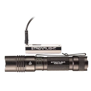 Streamlight ProTac 2L-X USB 500 Lumen Tactical White LED Flashlight Multi-Fuel Compatible Ten-Tap Programming Removable Pocket Clip Aluminum Housing Matte Black Finish