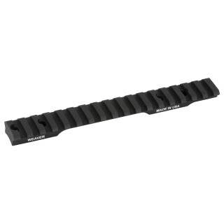 Weaver Tactical Extended Multi Slot Base with 20 MOA Savage 10 BA Stealth and 10 GRS Short Action Aluminum Matte Black