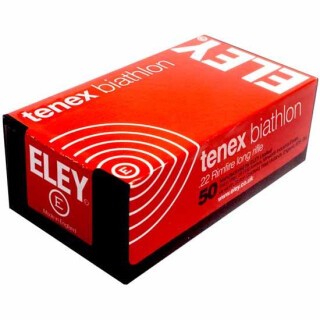 ELEY Tenex Biathlon .22 Long Rifle Ammunition 50 Rounds LFN 40 Grain