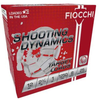 Fiocchi Shooting Dynamics 12 Gauge Ammunition 250 Rounds 2-3/4" #8 Lead 1oz