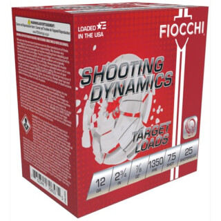 Fiocchi Shooting Dynamics 12 Gauge Ammunition 250 Rounds 2-3/4" #7 Steel 7/8 oz