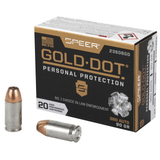 Speer Gold Dot .380 ACP Ammunition 20 Rounds GDHP 90 Grain