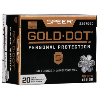 Speer Gold Dot .40 S&W Ammunition 20 Rounds GDHP 165 Grain