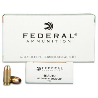 Federal Classic .45 ACP Ammunition 50 Rounds JHP 230 Grain