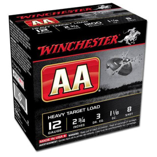 Winchester AA Heavy 12 Gauge Ammunition 250 Rounds 2.75" #8 Lead 1.125 oz
