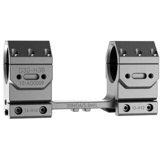 Audere Adversus Scope Mount Picatinny Attachment 30mm High Height 20 MOA Aluminum Black