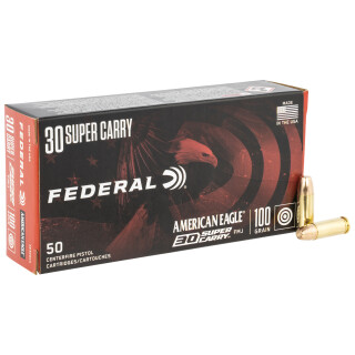 Federal American Eagle .30 Super Carry Ammunition 50 Rounds FMJ 100 Grain