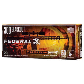 Federal Fusion .300 AAC Blackout Ammunition 20 Rounds SP 150 Grain