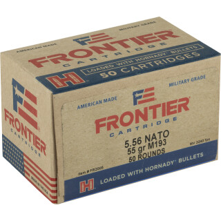 Hornady Frontier 5.56 NATO Ammunition 50 Rounds M193 FMJ 55 Grain