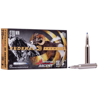 Federal Terminal Ascent .270 Win Ammo 136 Grain 20 Rounds