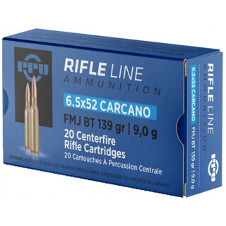 Prvi Partizan PPU 6.5x52 Carcano Ammunition 20 Rounds FMJBT 139 Grain