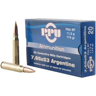 Prvi Partizan 7.62x53 Argentine Ammunition 20 Rounds FMJ-BT 174 Grain