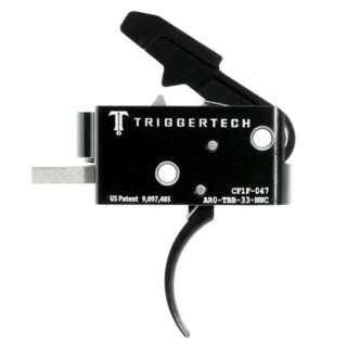 Trigger Tech Competitive AR-15 Primary Drop In Replacement Trigger Curved Lever Two Stage Non-Adjustable PVD Black Finish