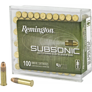 Remington Subsonic .22 Long Rifle Ammunition 100 Rounds CPHP 40 Grain