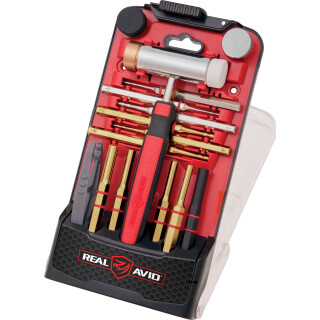 Real Avid Accu-Punch Hammer and Brass Pin Punch Set with Pin Alignment Tool AVHPS-B