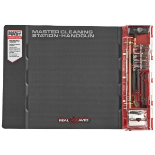 Real Avid Master Cleaning Handgun Station with Mat and Tools 19"x16"