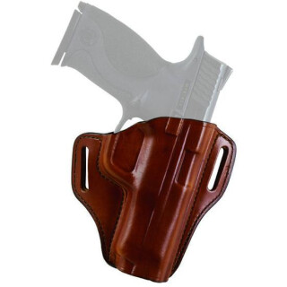 Bianchi Model 57 Remedy Smith and Wesson Shield Belt Slide Holster Right Hand Leather Plain Black 23997