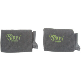Sticky Holster Belt Slider x2 Magazine Carrier Fits Belts Up To 1.75" Wide Open Ended Accessory Holder Sticky Skin Interior Synthetic Material Black 2 Pack