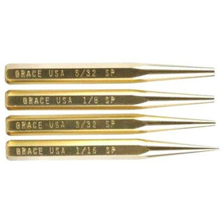 GRACE USA Brass Starter 4 Punch Set Brass BSP-4