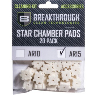 Breakthrough AR-15 Chamber Star Pad 20 Pack with Adapter