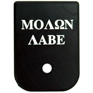 CruxOrd Magazine Base Plate for Glock Molon Labe Aluminum Black