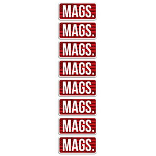 MTM Ammo Caliber Labels MAGS 8 Pack 2.25"x1.08" Red and White