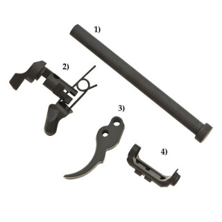 Beretta Factory Replacement Part Beretta Model 92FS/96 Steel Internals Trigger/Safety Lever/Recoil Rod/Magazine Release Matte Black E00706
