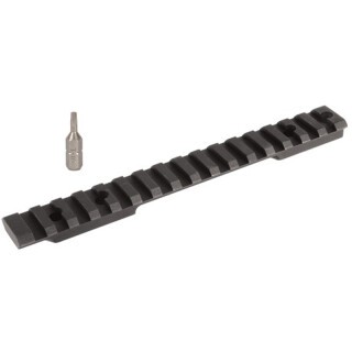 EGW Savage Round Back Short Action One Piece Picatinny Scope Mount #6 Screws Aluminum Matte Black