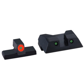 Beretta Spartan Night Sight Set Fits Beretta APX Green Tritium Orange Outline Front Sight Steel Black