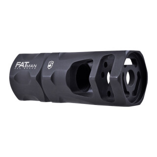 Phase 5 AR-15 Fatman Hex Brake 9mm Luger/7.62x39/6.8mm Threaded 1/2x36 Matte Black Finish