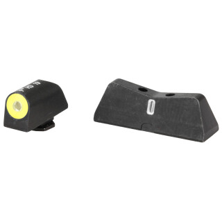 XS Sights DXT2 Big Dot Night Sights for Glock Models Green Tritium Front With Yellow Ring/Tritium Stripe Rear Matte Black