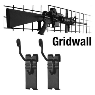 Gun Storage Solutions Horizontal Gun Cradles Gridwall 10 Pack Matte Black