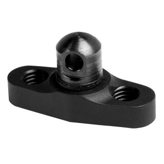 GrovTec Flanged Stud Mount KeyMod Compatible 6061 Aluminum Hard Coat Anodized Matte Black Finish