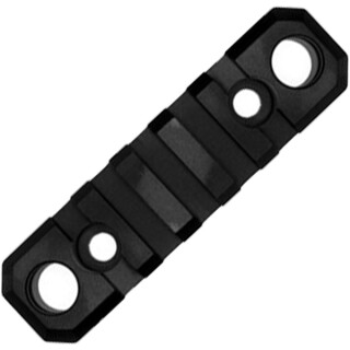 GrovTec M-LOK 5 Slot 3.1" Rail Section with QD Push Button Base M-LOK to Picatinny Solid Aluminum Type III Black Hard Anodized Finish
