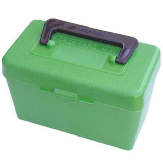MTM Case-Gard Deluxe H-50 Series Rifle Ammo Box XL Rifle Holds 50 Rounds Green H50-XL-10