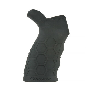 Hexmag AR-15/AR-10 Rubber Tactical Grip Hexture Design Pattern Ergonomic Finger Grooves Matte Black
