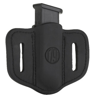 1791 Gunleather Double Stacked Polymer Magazine Single Magazine Pouch 1.2 OWB Ambidextrous Leather Black
