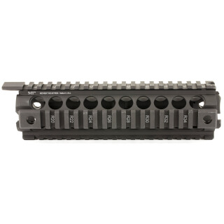 Midwest Industries AR-15 Gen 2 Two Piece Drop In Mid-Length Hand Guard Quad Rail 6061 Aluminum Hard Coat Anodized Matte Black