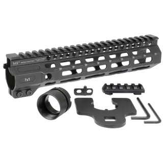 Midwest Industries AR-15 Combat Rail 9.5" One Piece Free Float Hand Guard M-LOK/Picatinny 6061 Aluminum Hard Coat Anodized Finish Matte Black