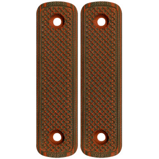 Midwest Industries Lever Stock Straight G10 Grips Red