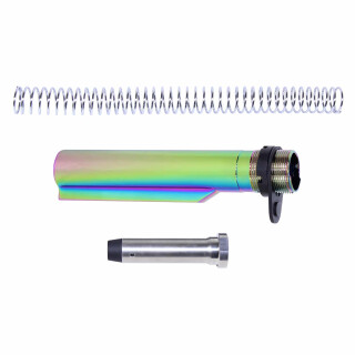 Guntec AR-15 Mil-Spec Buffer Tube Set Gloss Rainbow