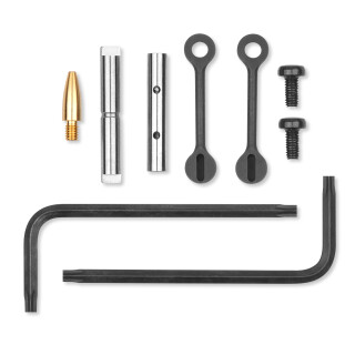 KNS Precision AR-15 Replacement Trigger/Hammer Pin Kit 2nd Generation/Mod2 .1555" Diameter Non Rotating Oversized Pins Stainless Steel/Matte Black Finish