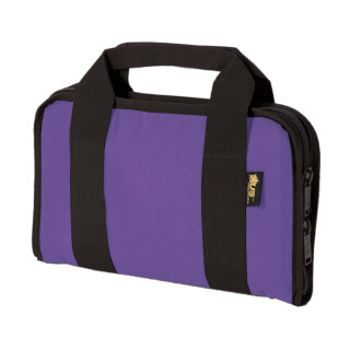 US Peacekeeper Attache Pistol Gun Case 13.5" x 9" Durable Water Resistant 600 Denier Polyester Purple