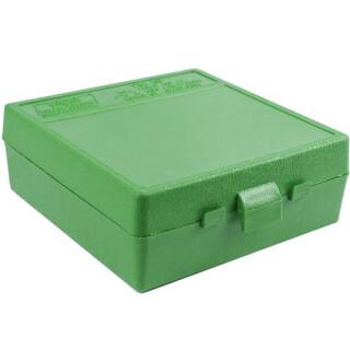MTM Case-Gard P-64 Series Magnum 64 Round Flip Top Handgun Cartridge Box Polymer Green P64-50-10