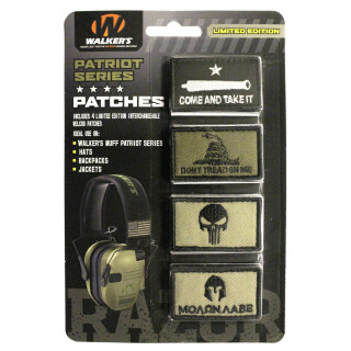 Walker's Game Ear Patriot Limited Edition Velcro Morale Patch Kit Four Patches