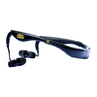 Pro Ears Pro Ears Stealth Electronic 28 dB Behind the Head Black Ear Buds with Black Band & Gold Logo