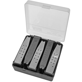 MTM Case-Gard Pistol Magazine Storage Case 5 Magazines Polymer Clear-Smoke and Black