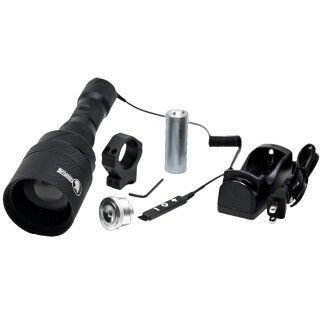 Predator Tactics Coyote Reaper XXL Infrared Weapon Mounted Game Light Rechargeable Battery Aluminum Black